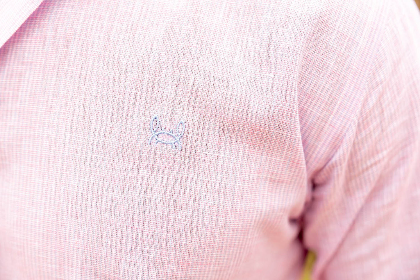 Camisa Lino Mini Raya Rosa | Huesca