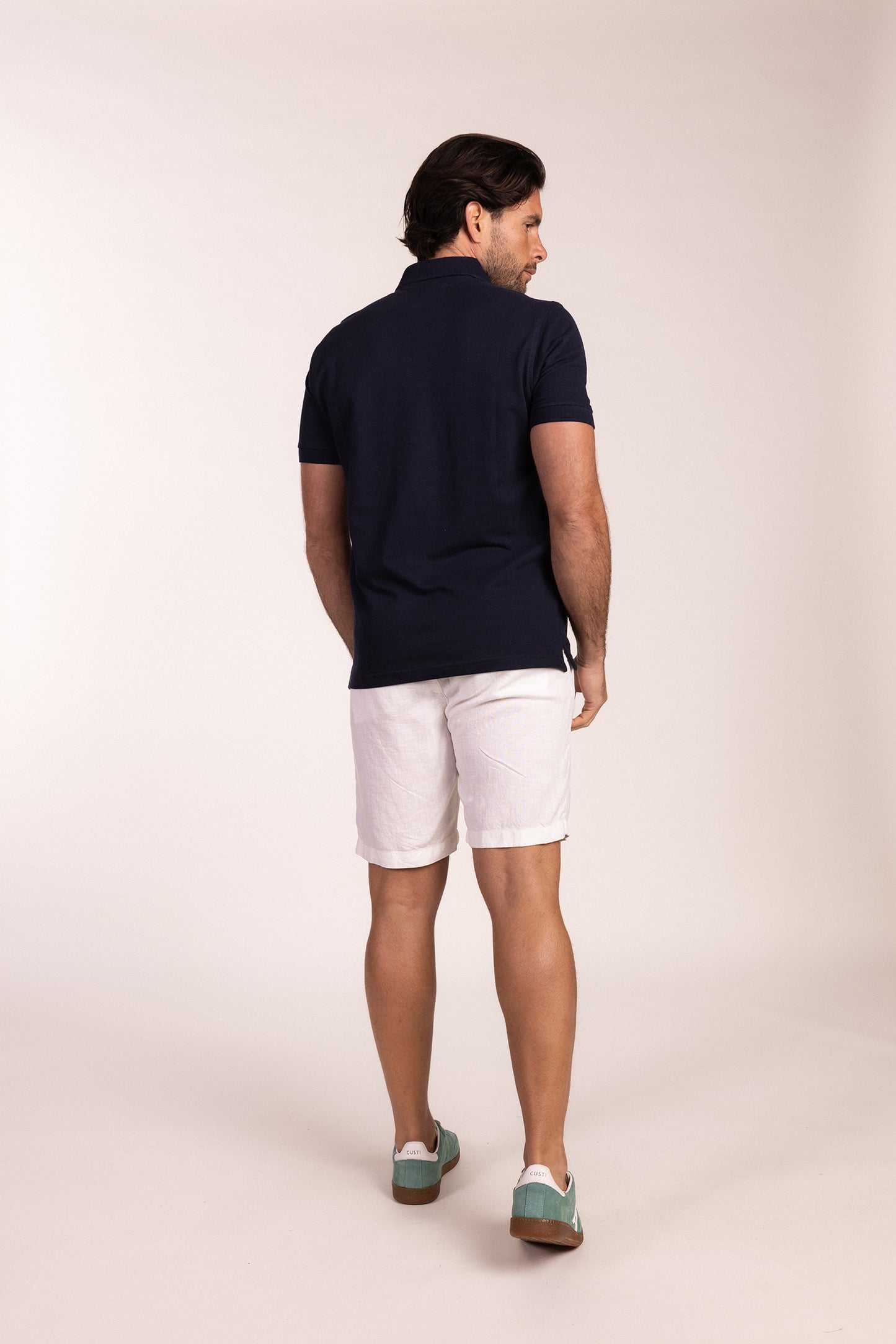 Polo Básico Manga Corta Azul Marino