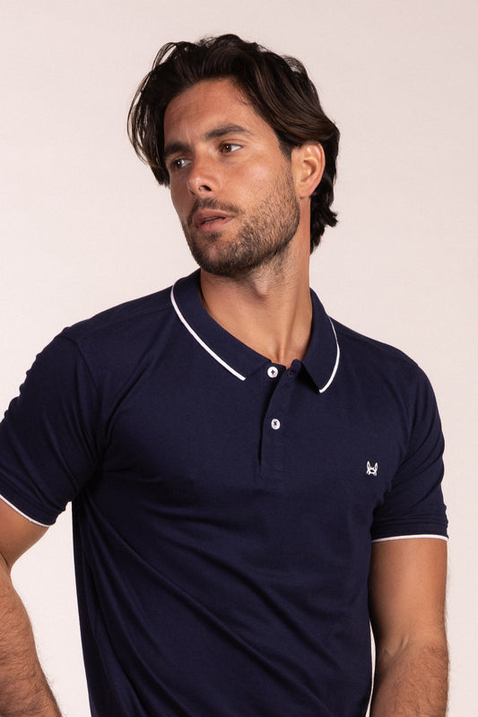Polo Elástico Azul Marino