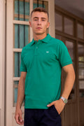 Polo Básico Manga Corta Verde Billar