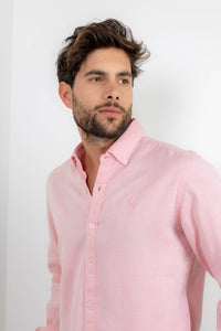 Camisa Lisa Algodón Rosa | Aguadulce