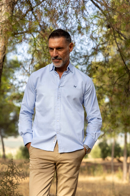 Camisa Estructura Celeste | Jerez