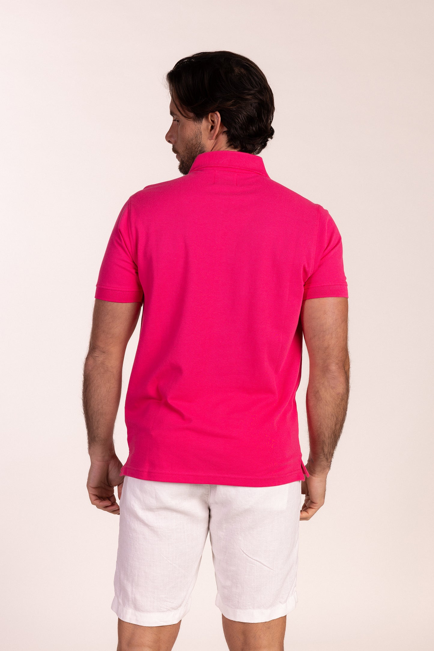 Polo Básico Manga Corta Frambuesa