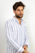 Camisa Rayas Azul | Sanlúcar