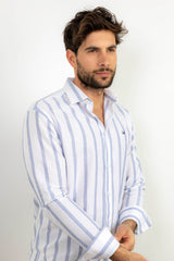 Camisa Rayas Azul | Sanlúcar