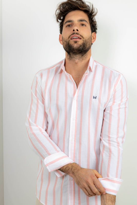 Camisa Rayas Rosa | Sanlúcar