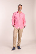 Camisa Lino Rosa Chicle | Capri