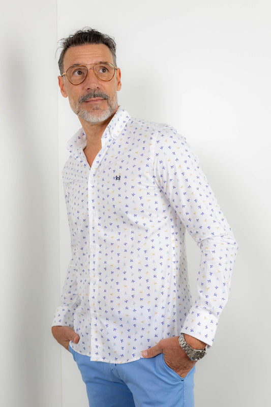 Camisa estampada slim fit | Palmeras
