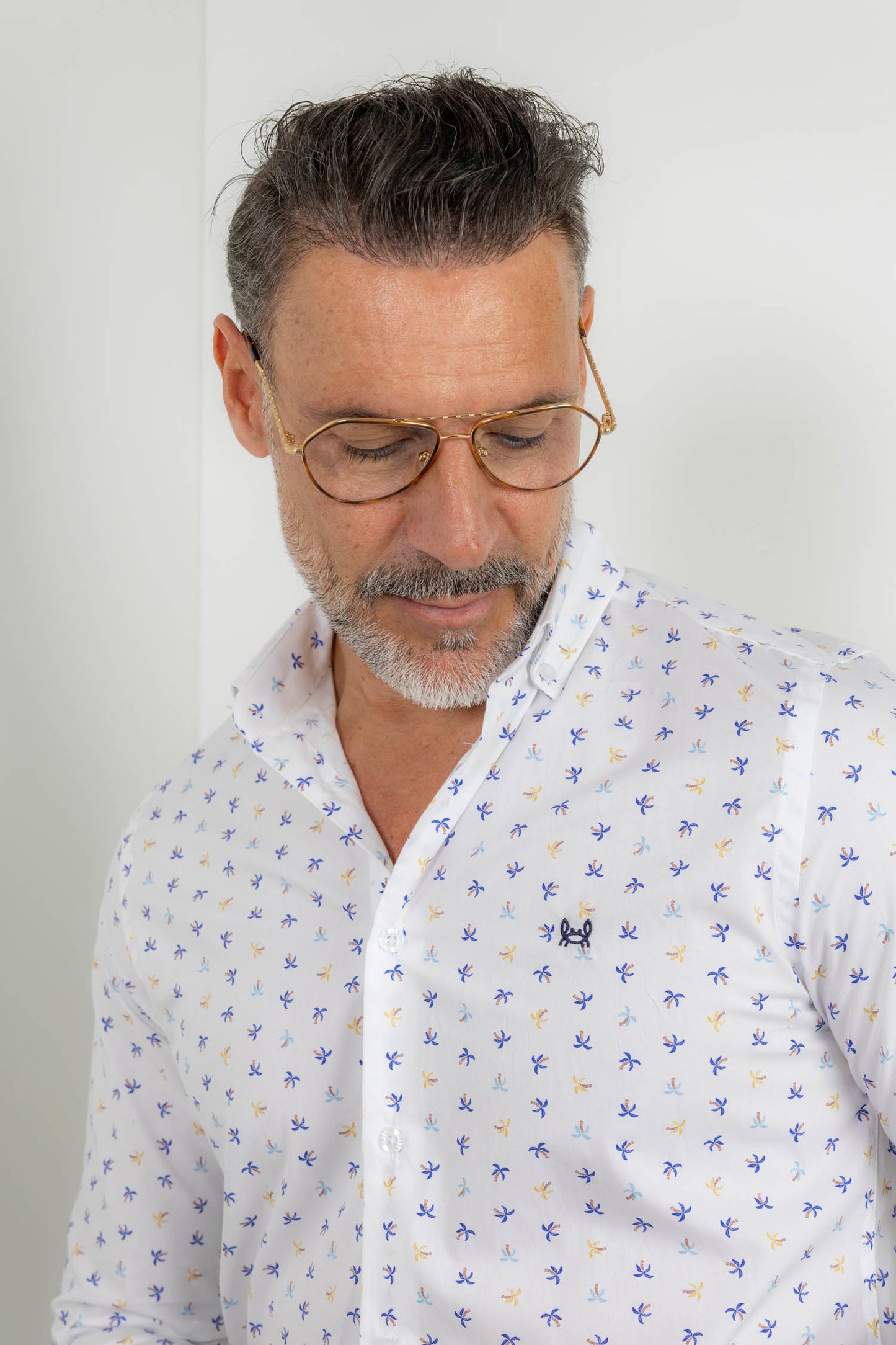 Camisa estampada slim fit | Palmeras