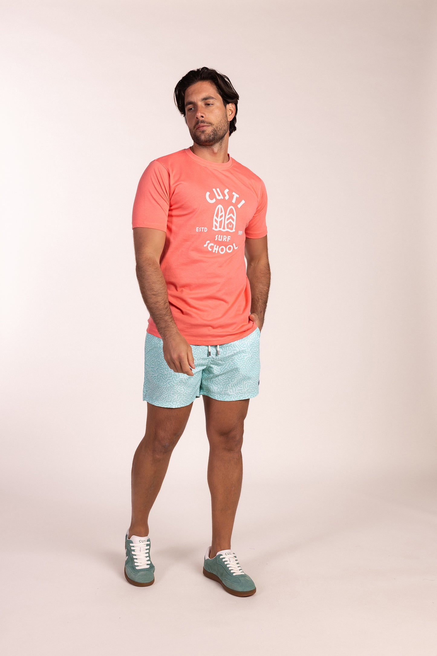 Bañador Estampado Graffiti Menta