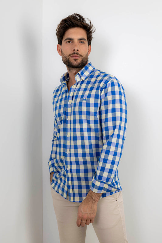 Camisa Cuadro Tinta Amarillo | Salobreña