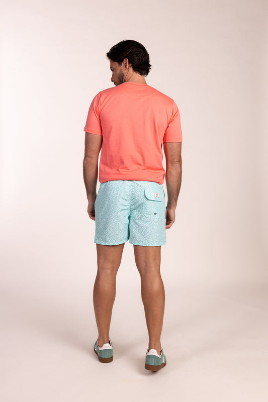 Bañador Estampado Graffiti Menta