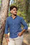 Camisa Cuadros Algodón Azul | Santurce