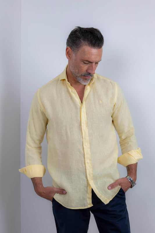 Camisa Lino Amarilla | Lanzarote