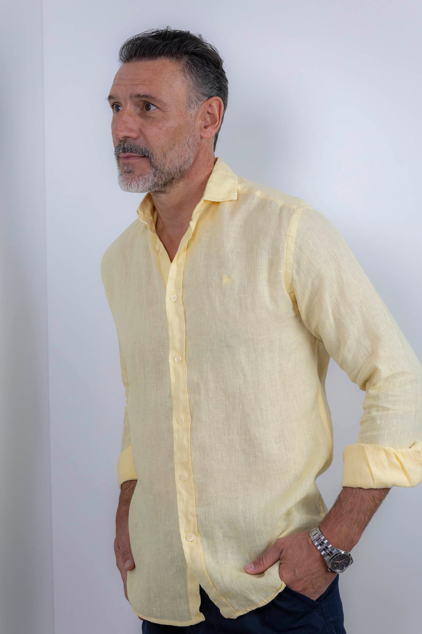 Camisa Lino Amarilla | Lanzarote