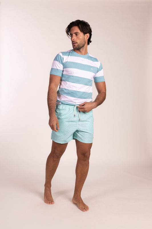 Camiseta Rayas Turquesa | Monaco