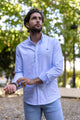Camisa Rayas Oxford Celeste | Sevilla
