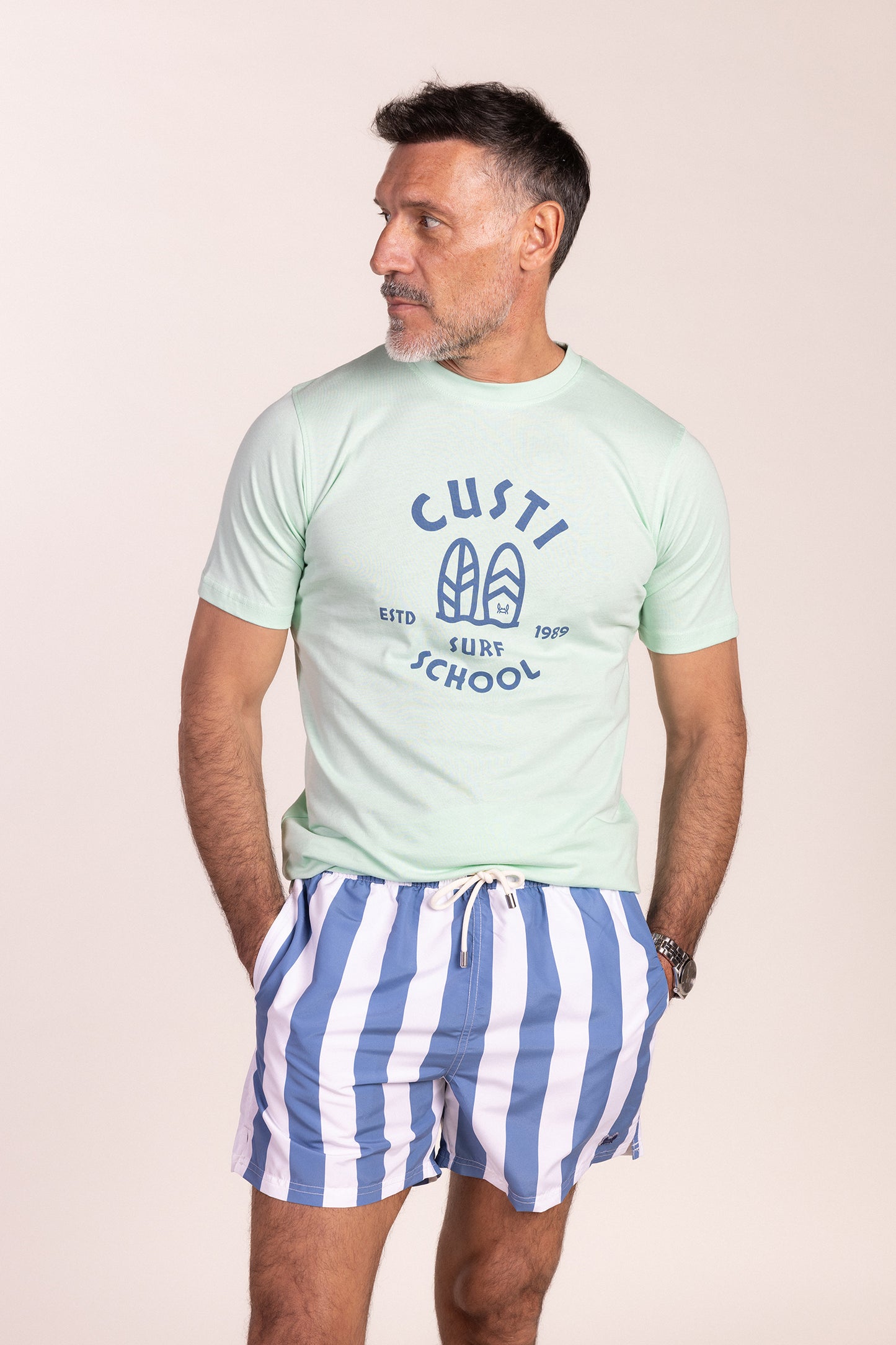 Camiseta Estampada Surf Verde Agua | I.Lanzarote