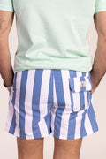 Bañador Estampado Raya Retro Azul
