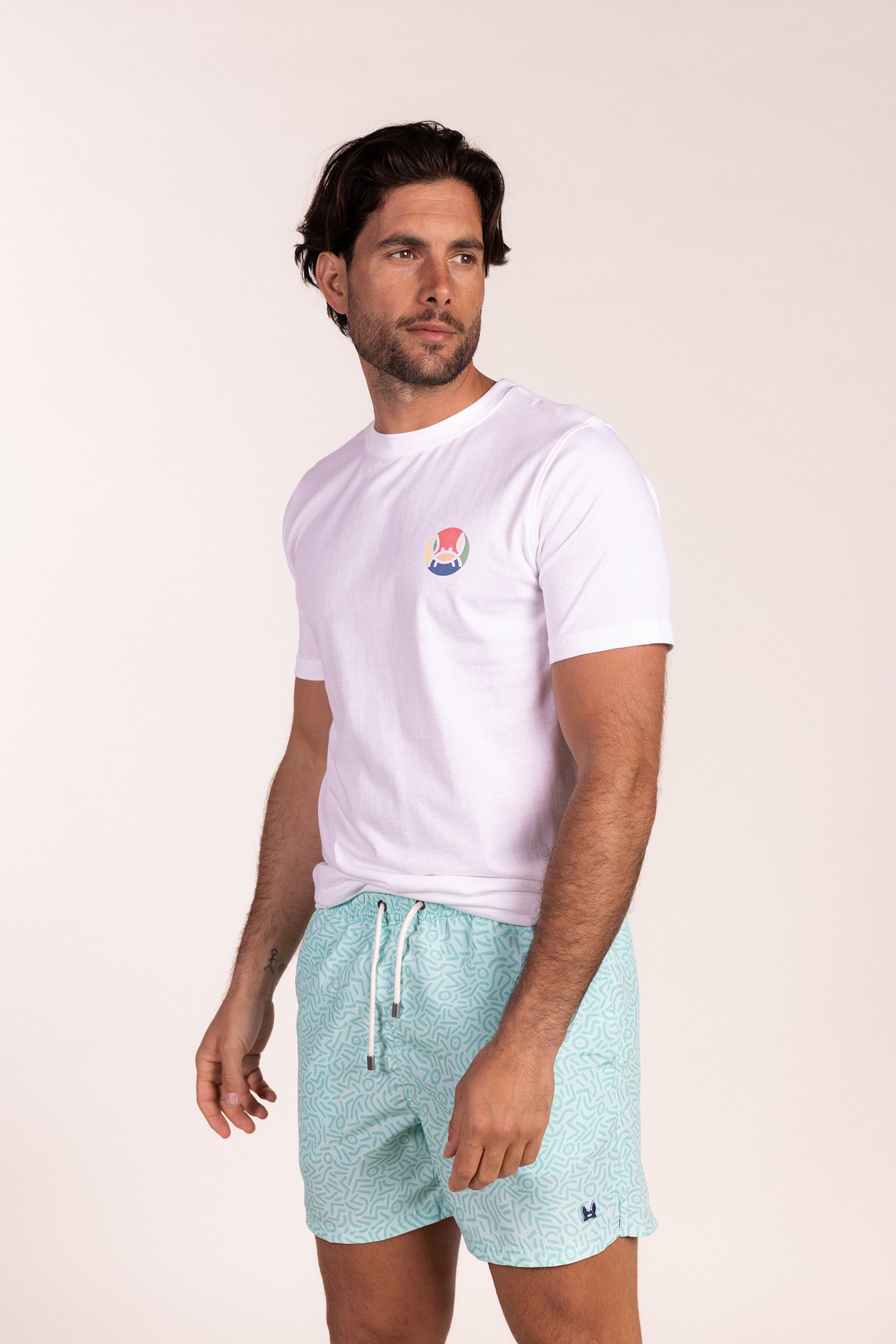 Camiseta Circulo Multicolor Blanca | Formentera