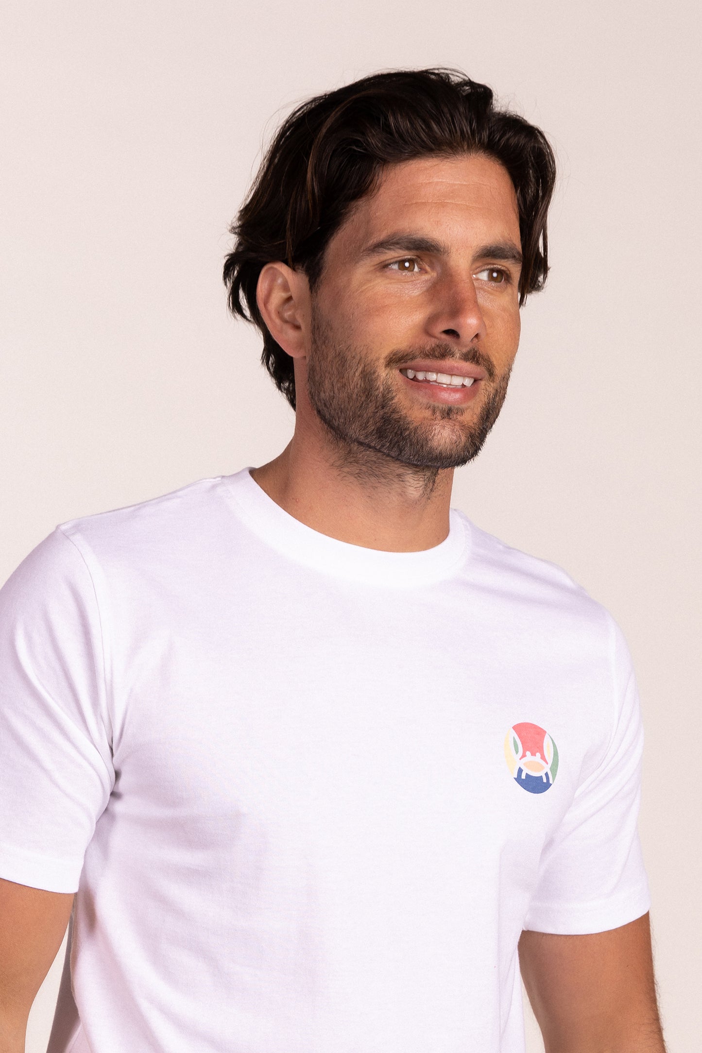 Camiseta Circulo Multicolor Blanca | Formentera