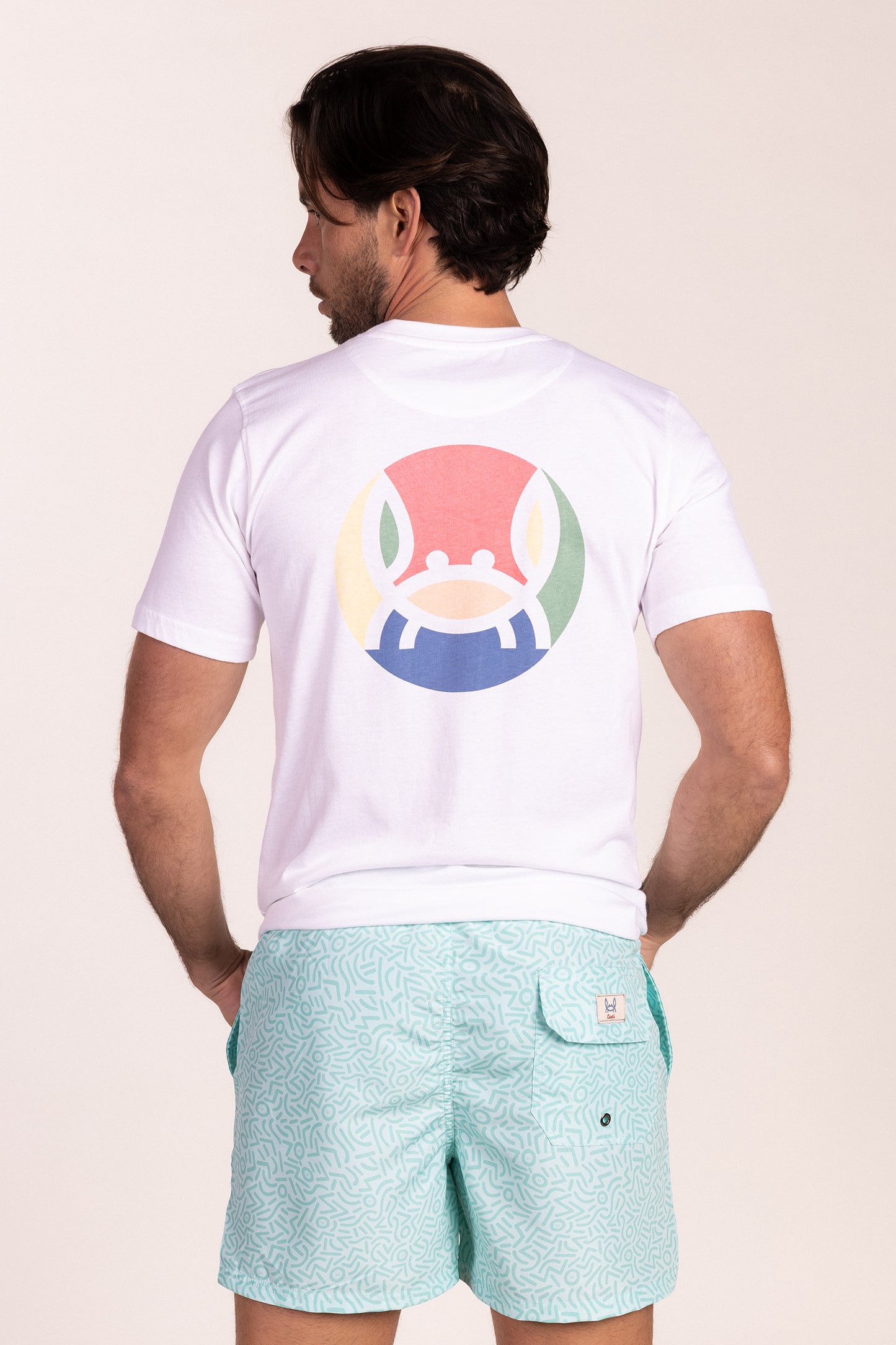 Camiseta Circulo Multicolor Blanca | Formentera