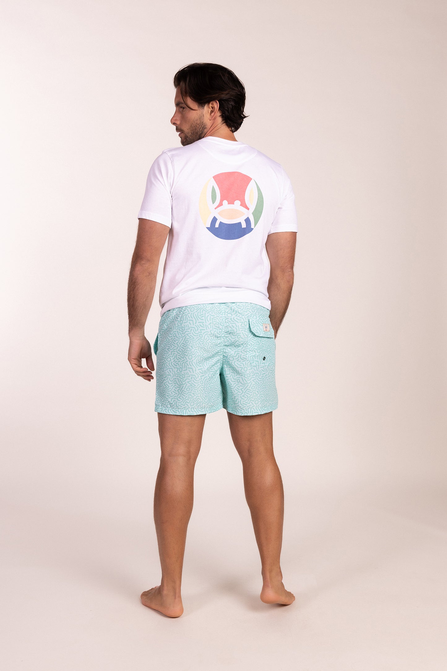 Camiseta Circulo Multicolor Blanca | Formentera