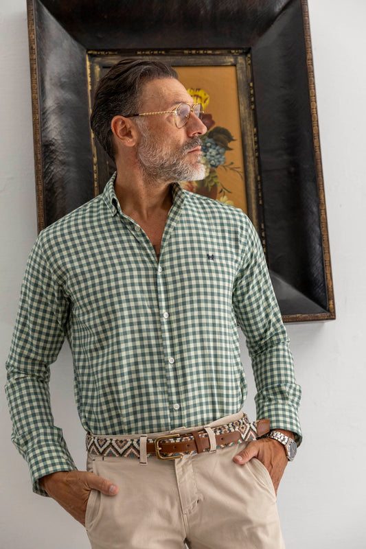Camisa Villela Cuadro Verde | Grecia