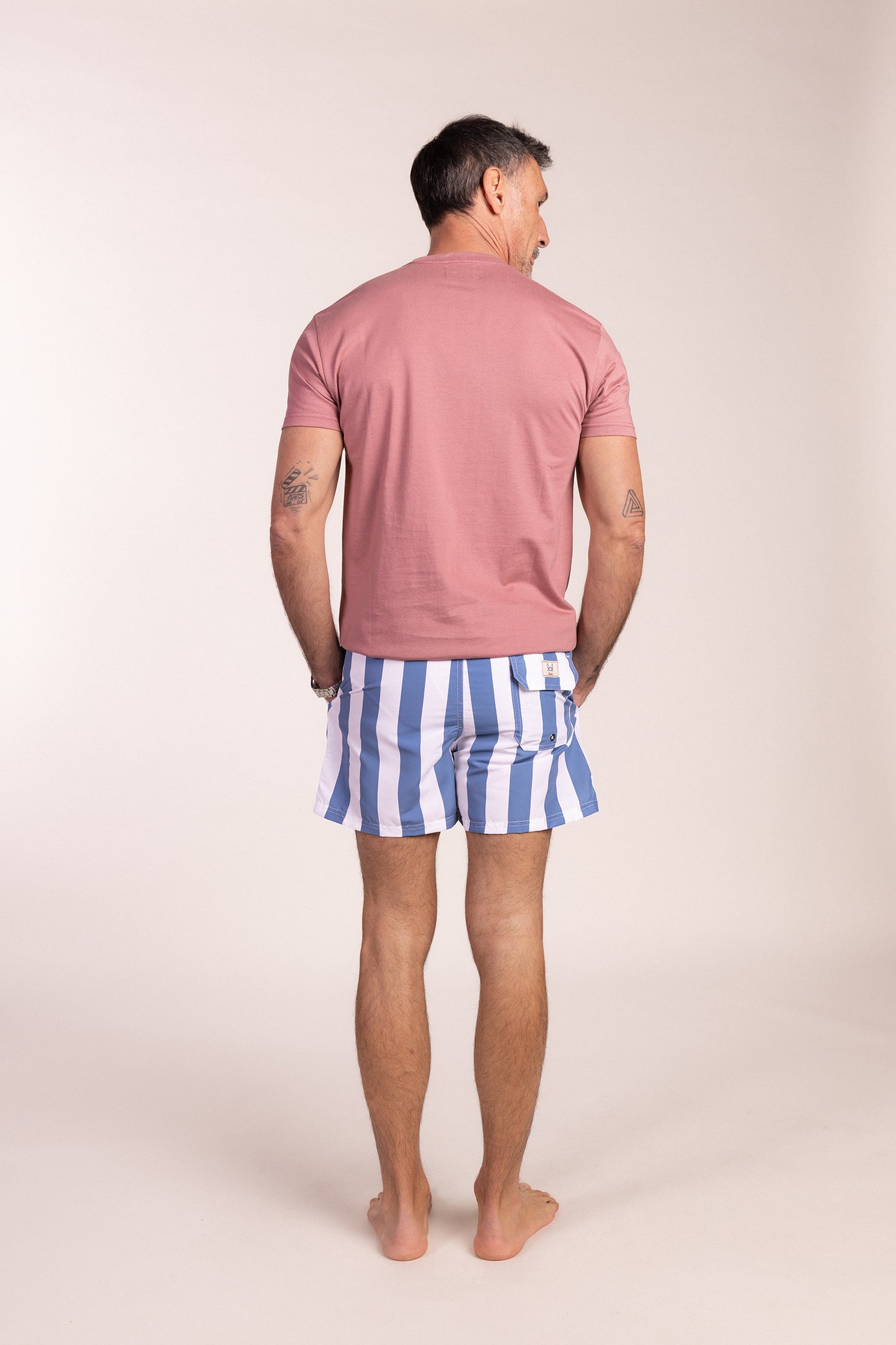 Camiseta Básica Manga Corta Rosa Pastel