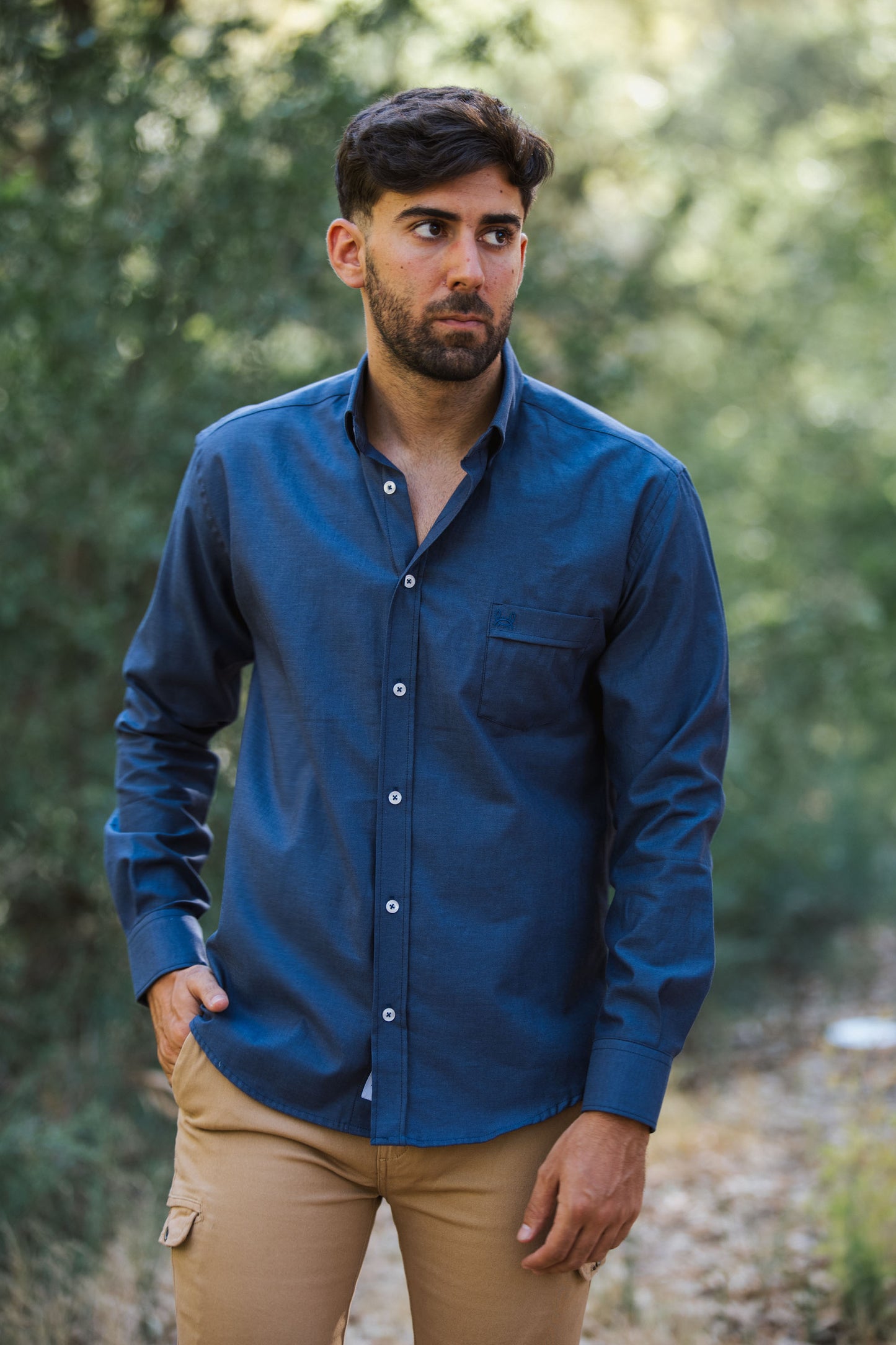 Camisa Bolsillo Azul Marino | Peñiscola