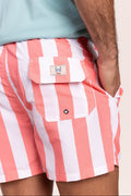Bañador Estampado Raya Retro Coral