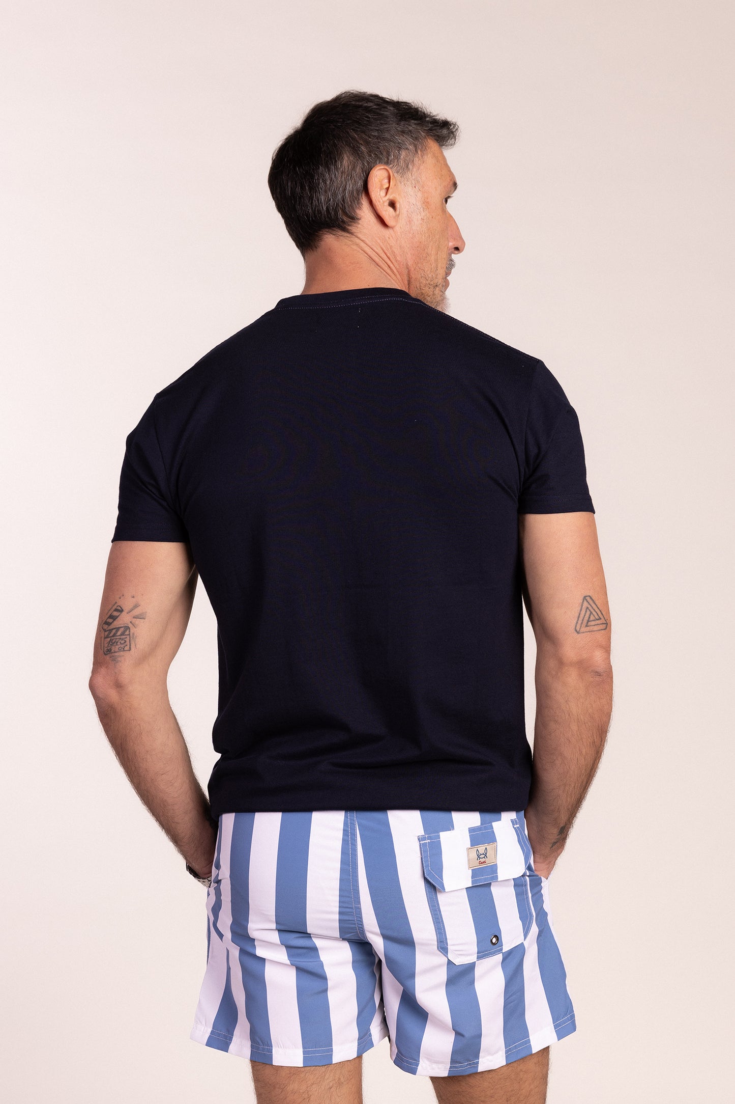 Camiseta Básica Manga Corta Azul Marino