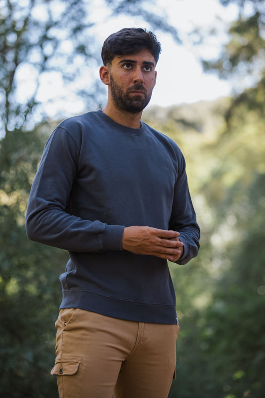 Sudadera Tacto Melocotón | Gris Ceniza