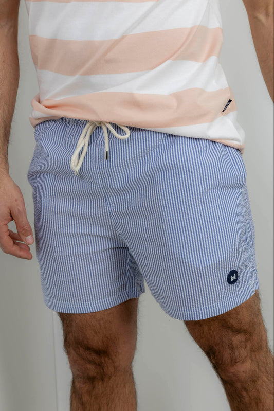 Bañador Seersucker Marino