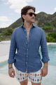 Camisa Lino Azul | Lanzarote