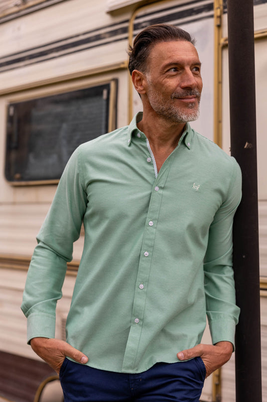 Camisa Lisa Oxford Verde | Ronda