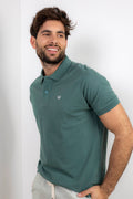 Polo Básico Manga Corta Verde Césped
