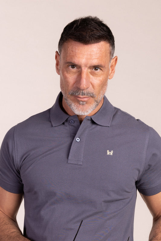 Polo Básico Manga Corta Plomo