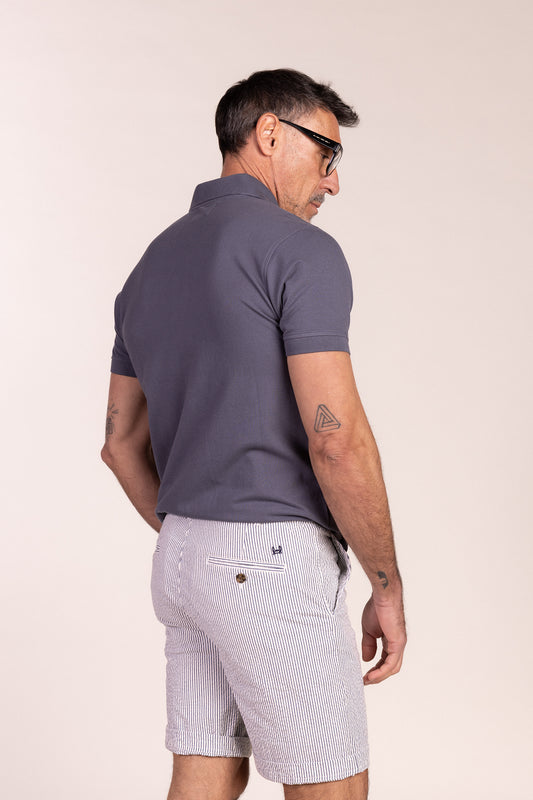 Polo Básico Manga Corta Plomo