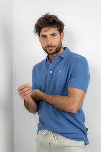 Polo Tejido Toalla Azul | Aitor