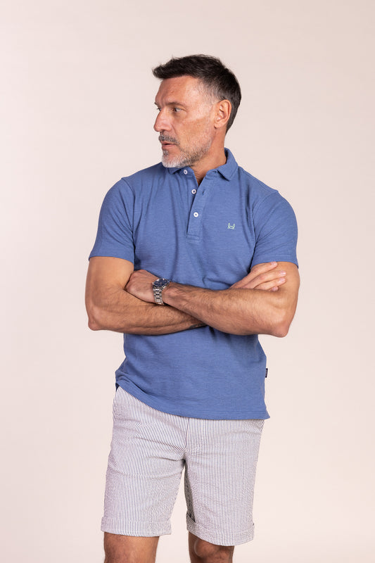 Polo Tejido Toalla Azul | Aitor