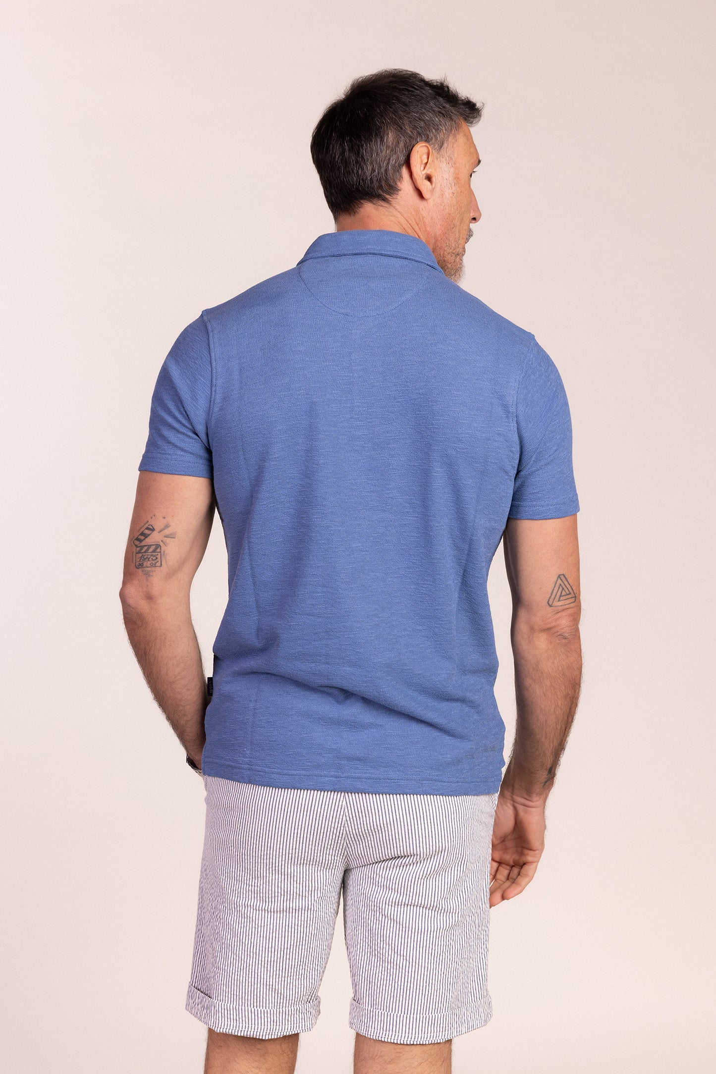 Polo Tejido Toalla Azul | Aitor
