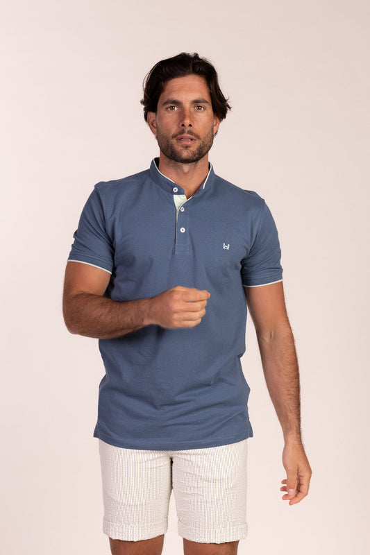 Polo Cuello Mao Petróleo