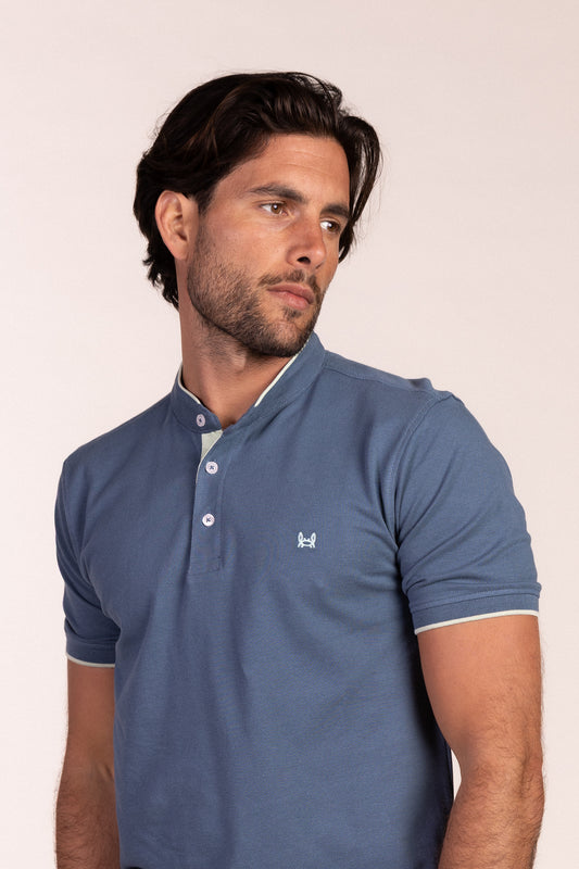 Polo Cuello Mao Petróleo