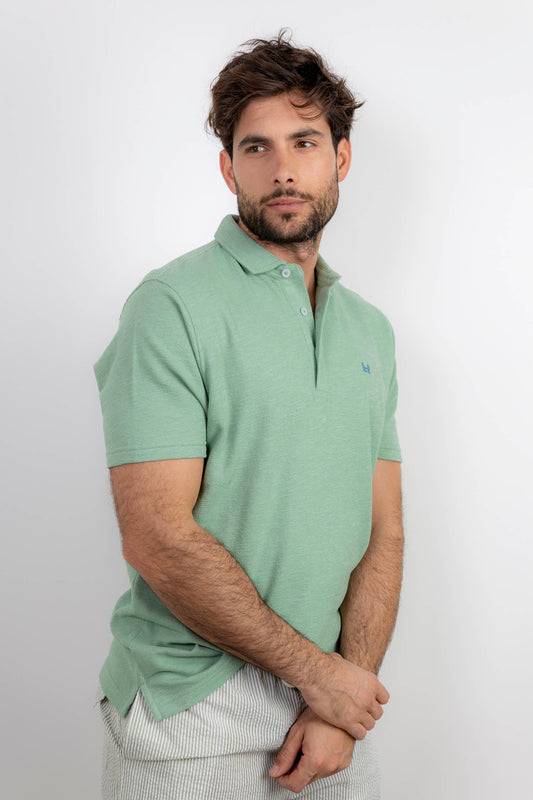 Polo Tejido Toalla Verde | Aitor