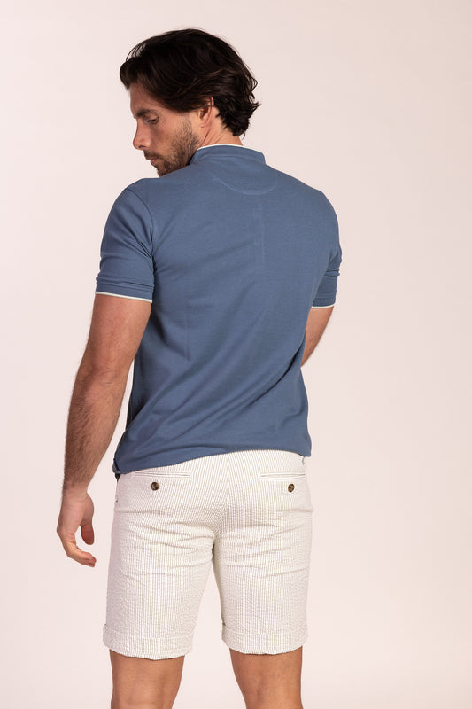 Polo Cuello Mao Petróleo