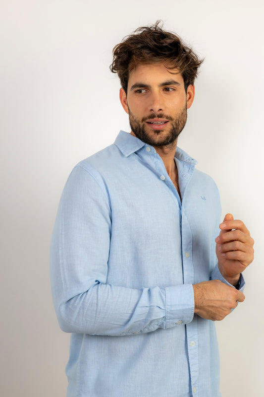 Camisa Lino Celeste | Capri