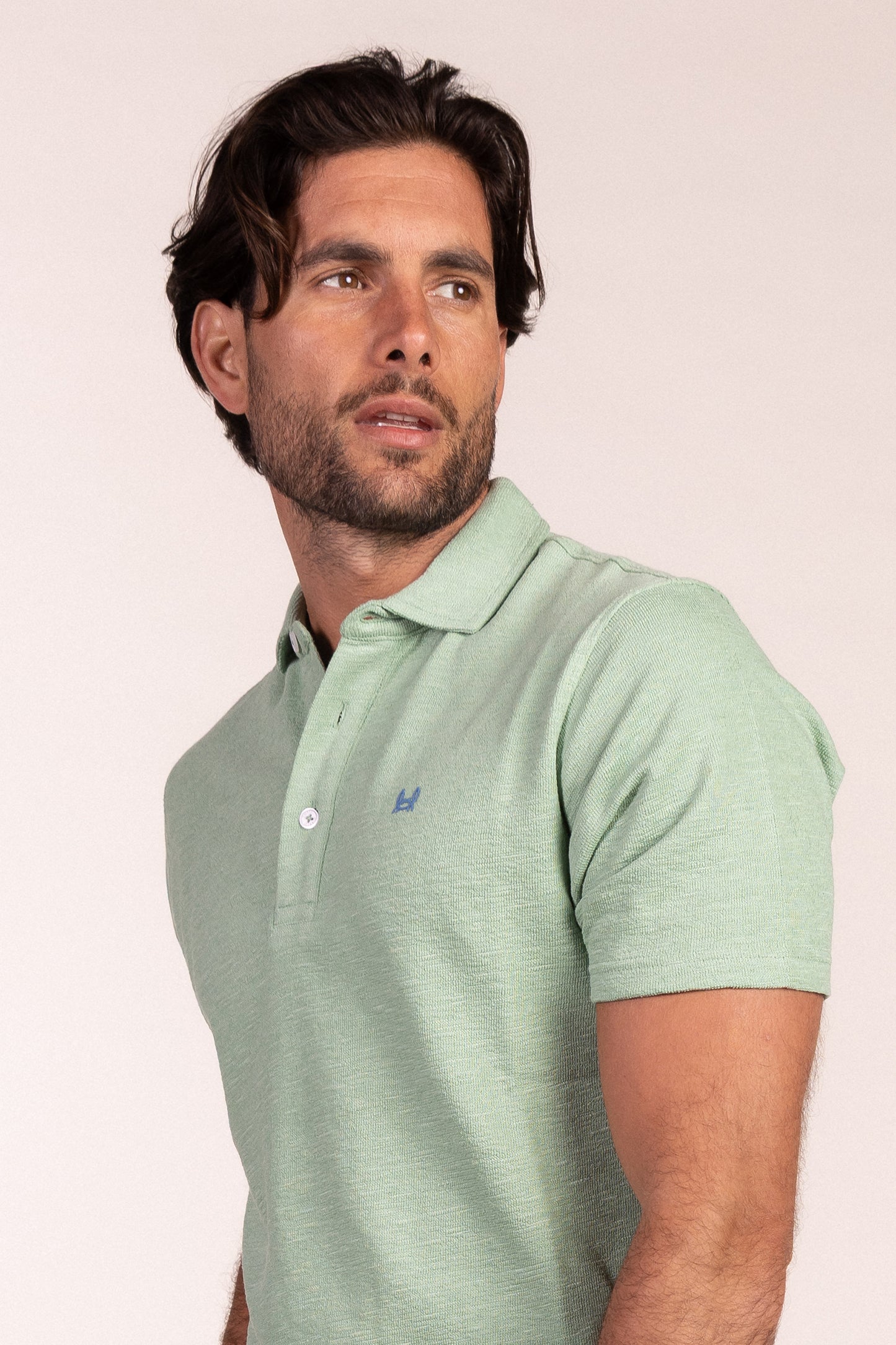 Polo Tejido Toalla Verde | Aitor