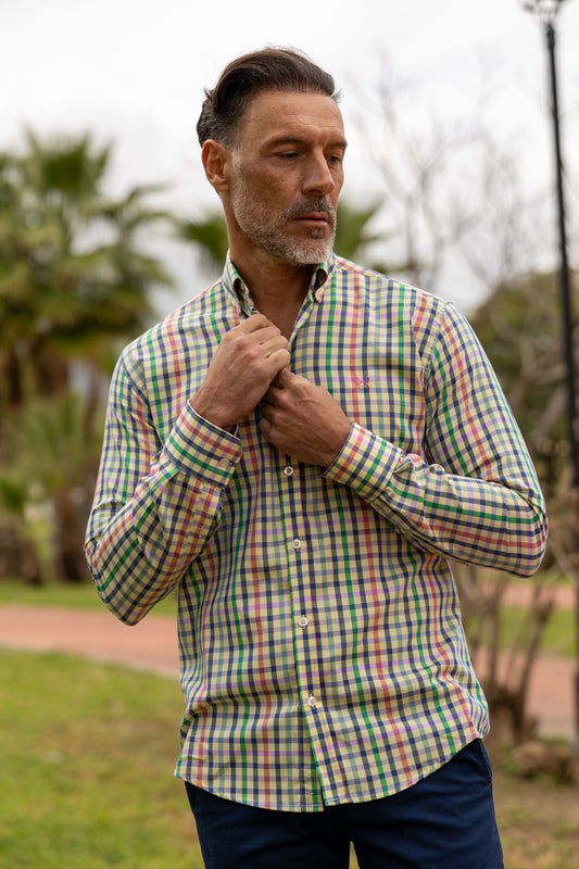 Camisa Cuadro Amarillo Verde | Segovia