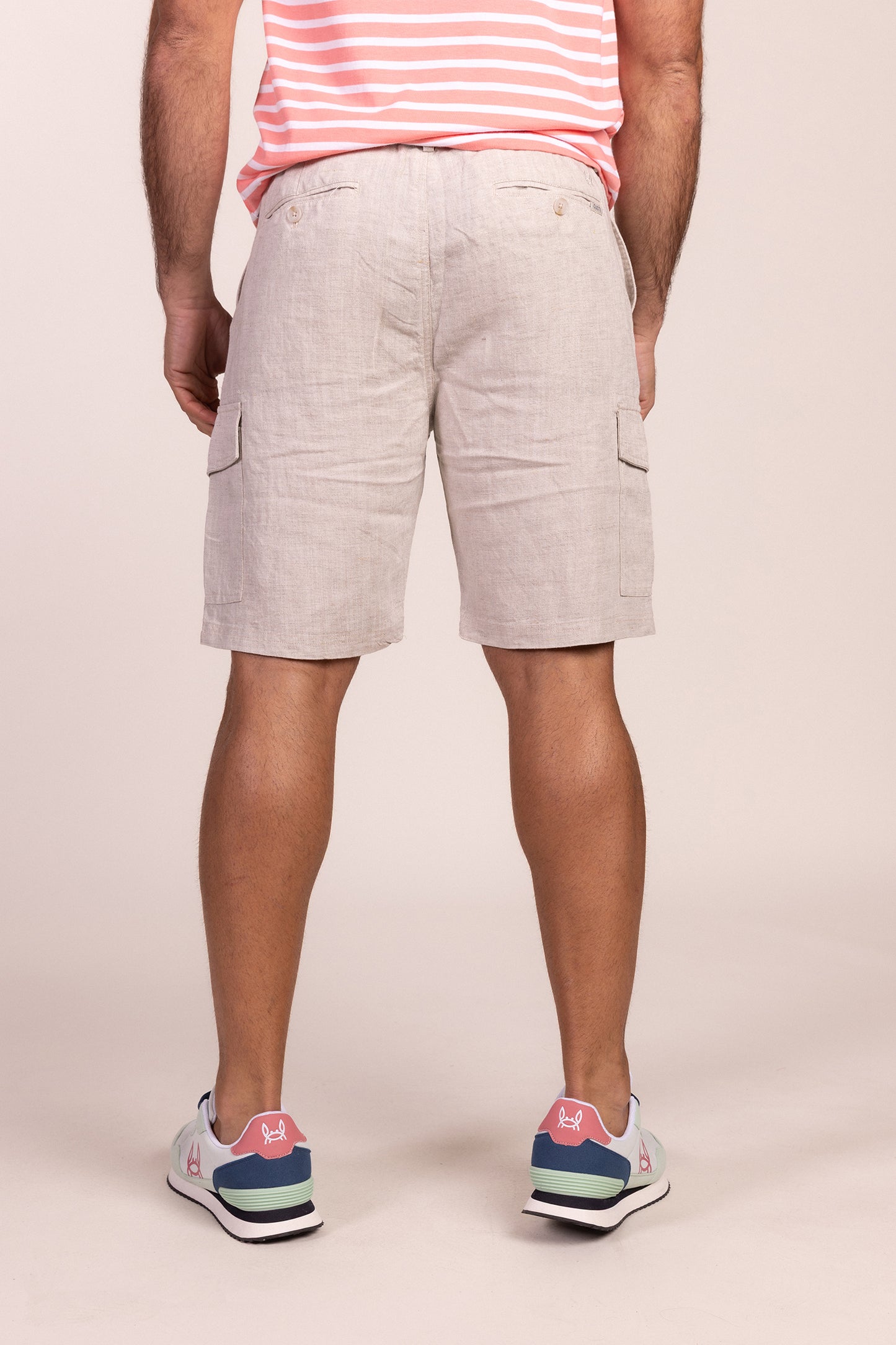 Bermuda Lino Cargo Beige